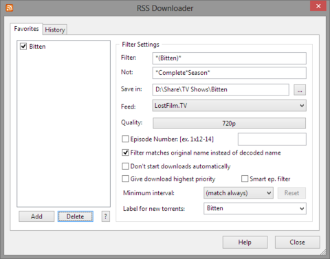 RSS Downloader